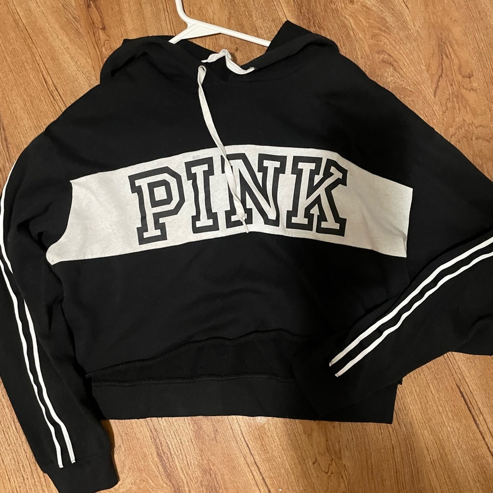 PINK Crop Hoodie - Size M